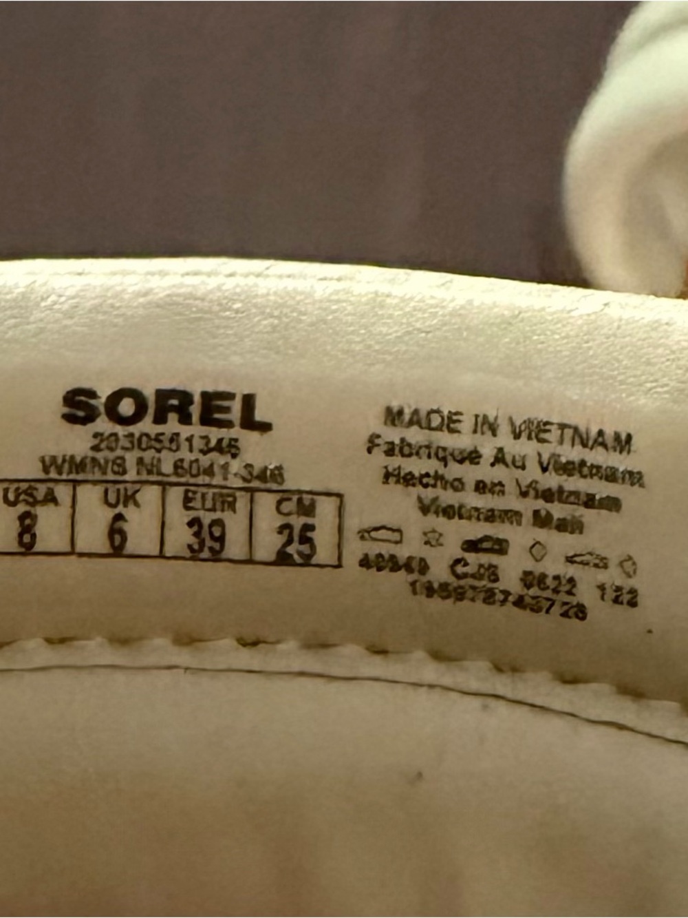 Sorel Women's Padded Slide Sandals in Mint and Cream - Picture 6 of 6